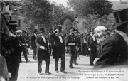 Voyage de G. Clemenceau à Montaigu et à  la Roche sur Yon - "le Ministre allant prendre la tête du cortège"