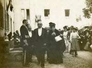 Voyage de G. Clemenceau à Montaigu et à  la Roche sur Yon - arrivée de Georges Clemenceau