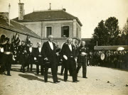 Voyage de G. Clemenceau à Montaigu et à  la Roche sur Yon - Clemenceau arrivant à la gare de la Roche sur Yon